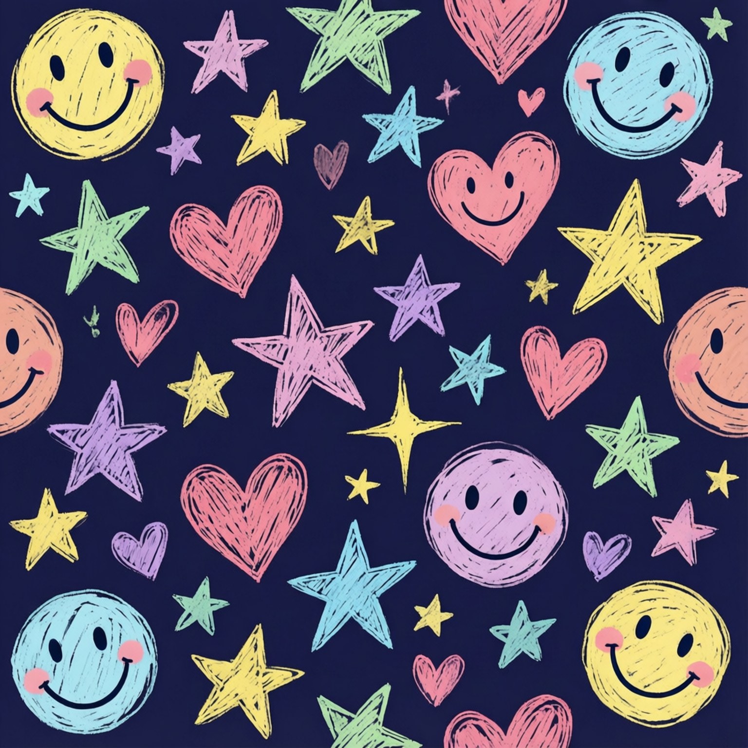 Doodle Smiles Pattern Taustakuvat