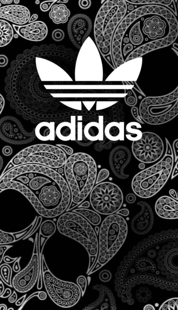 Doodle-stil Kranium Adidas Iphone Wallpaper