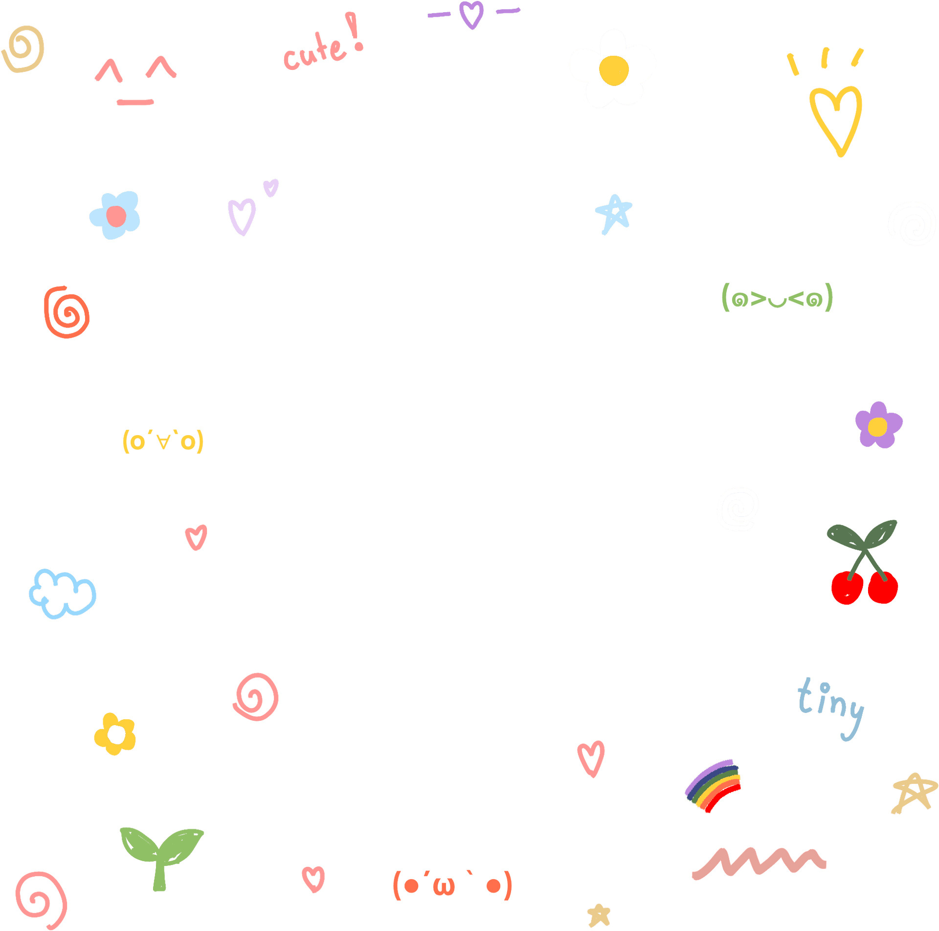 Doodle_ Stickers_ Collection_ Picsart PNG