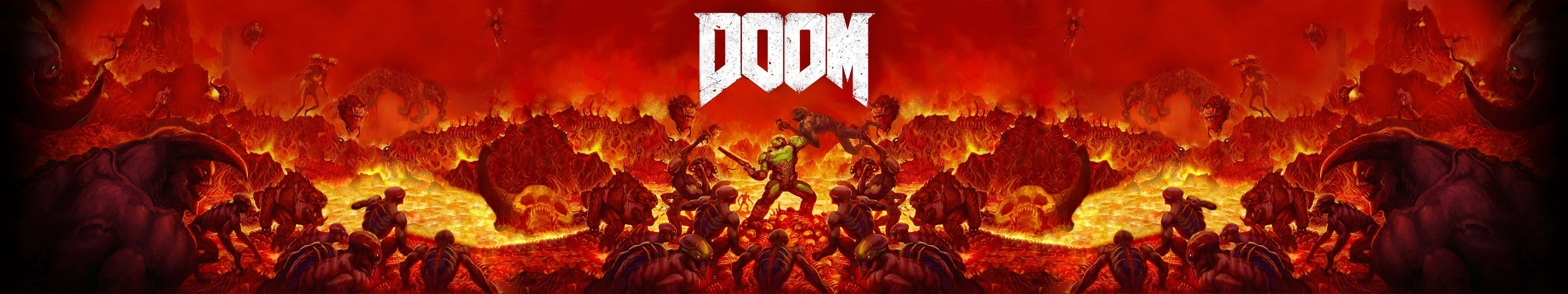 Take down your enemies in Doom 2016 Wallpaper