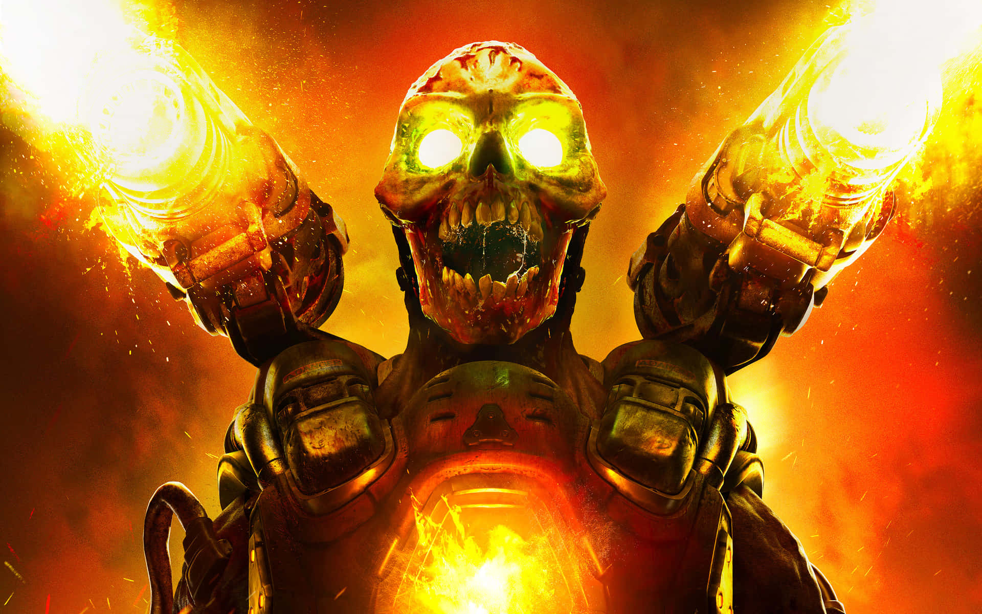 "Battle like never before with Doom 2016" Wallpaper