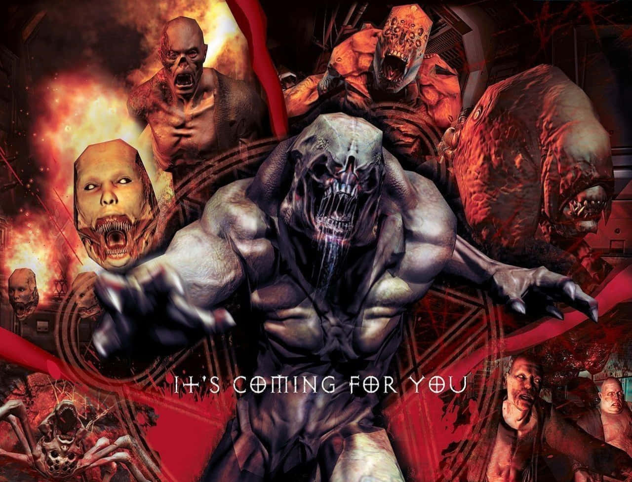 Doom 3 Hell Knight Enemies Wallpaper