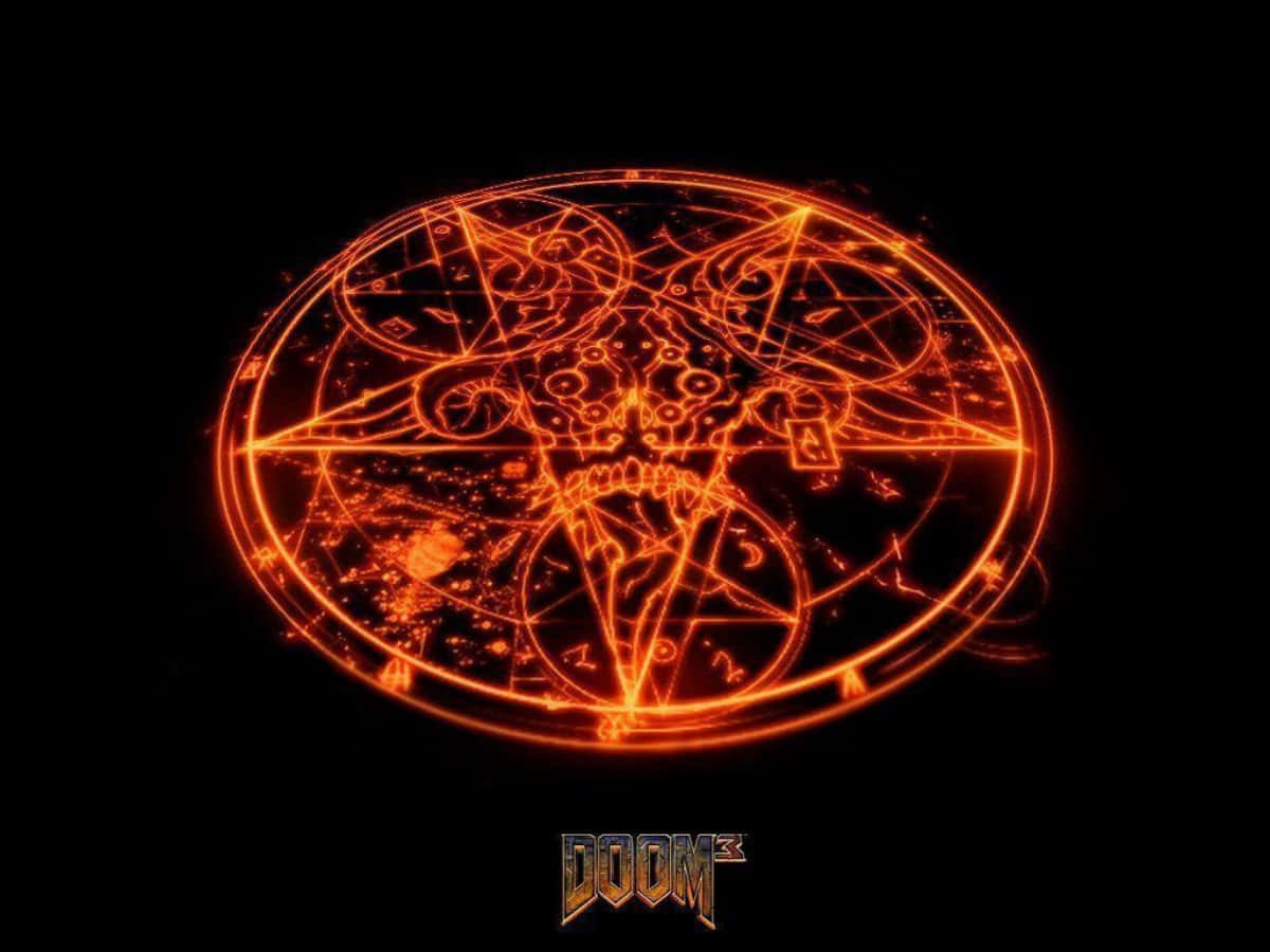 Download Doom 3 Red Teleportation Pentagram Wallpaper 