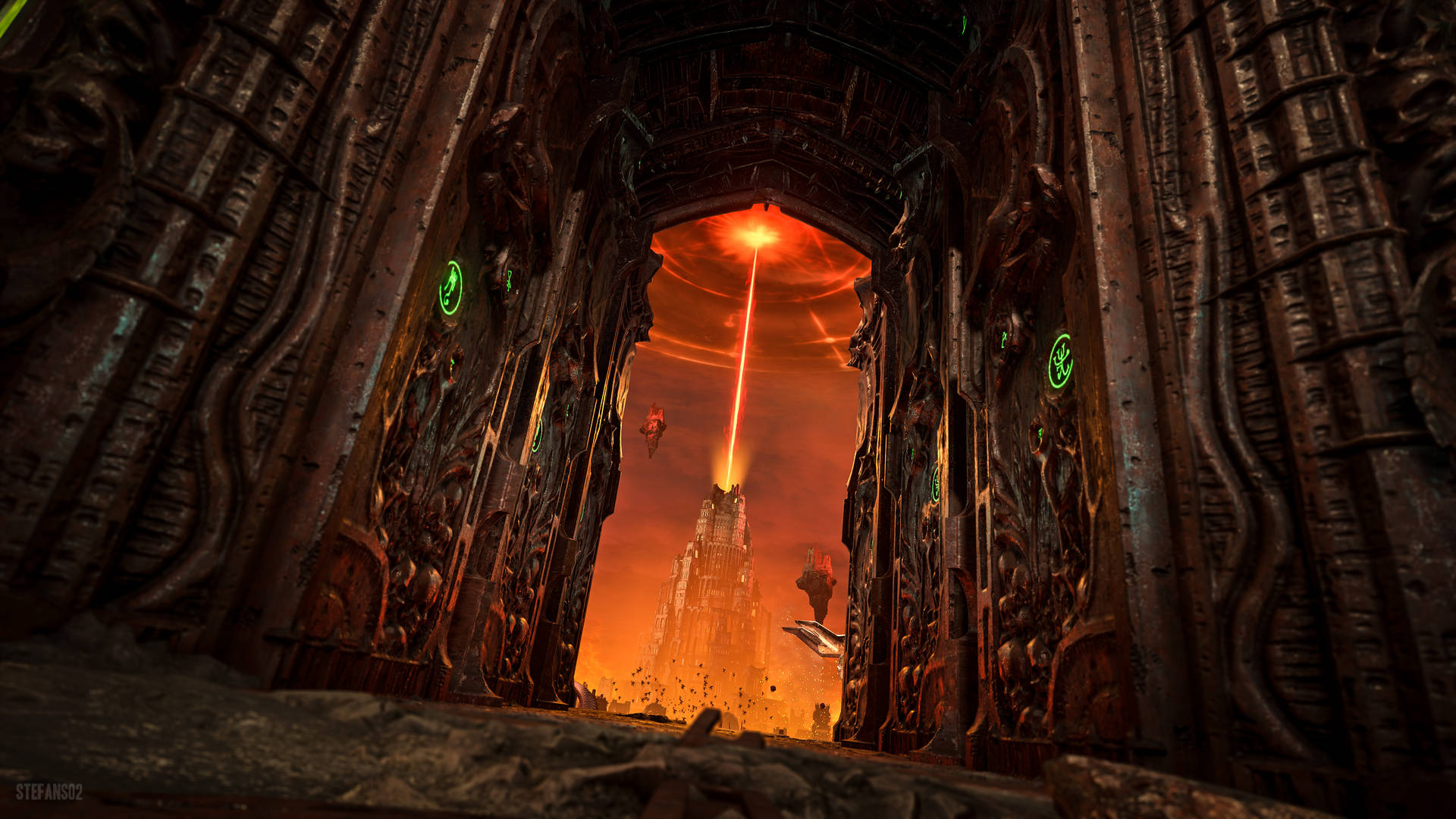 Doom4k Ewiger Portal Wallpaper