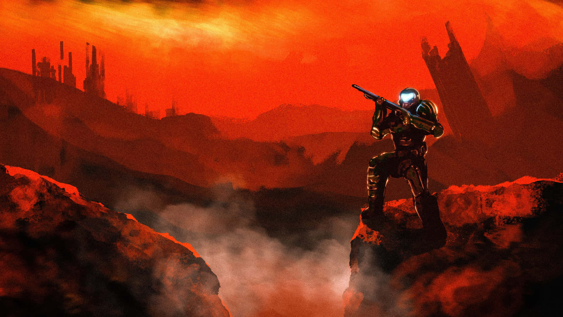 Tag din spiloplevelse til et højere niveau med Doom Eternal 4k tapet. Wallpaper