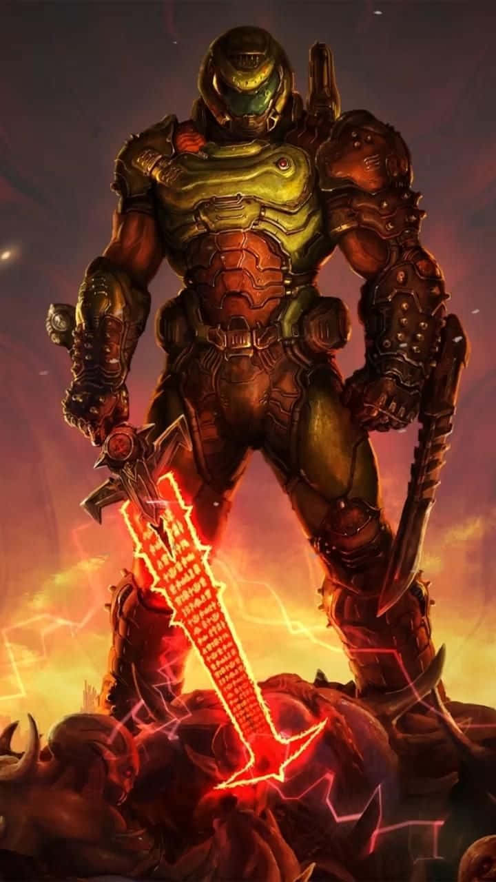 Slayer in Action in Doom Eternal