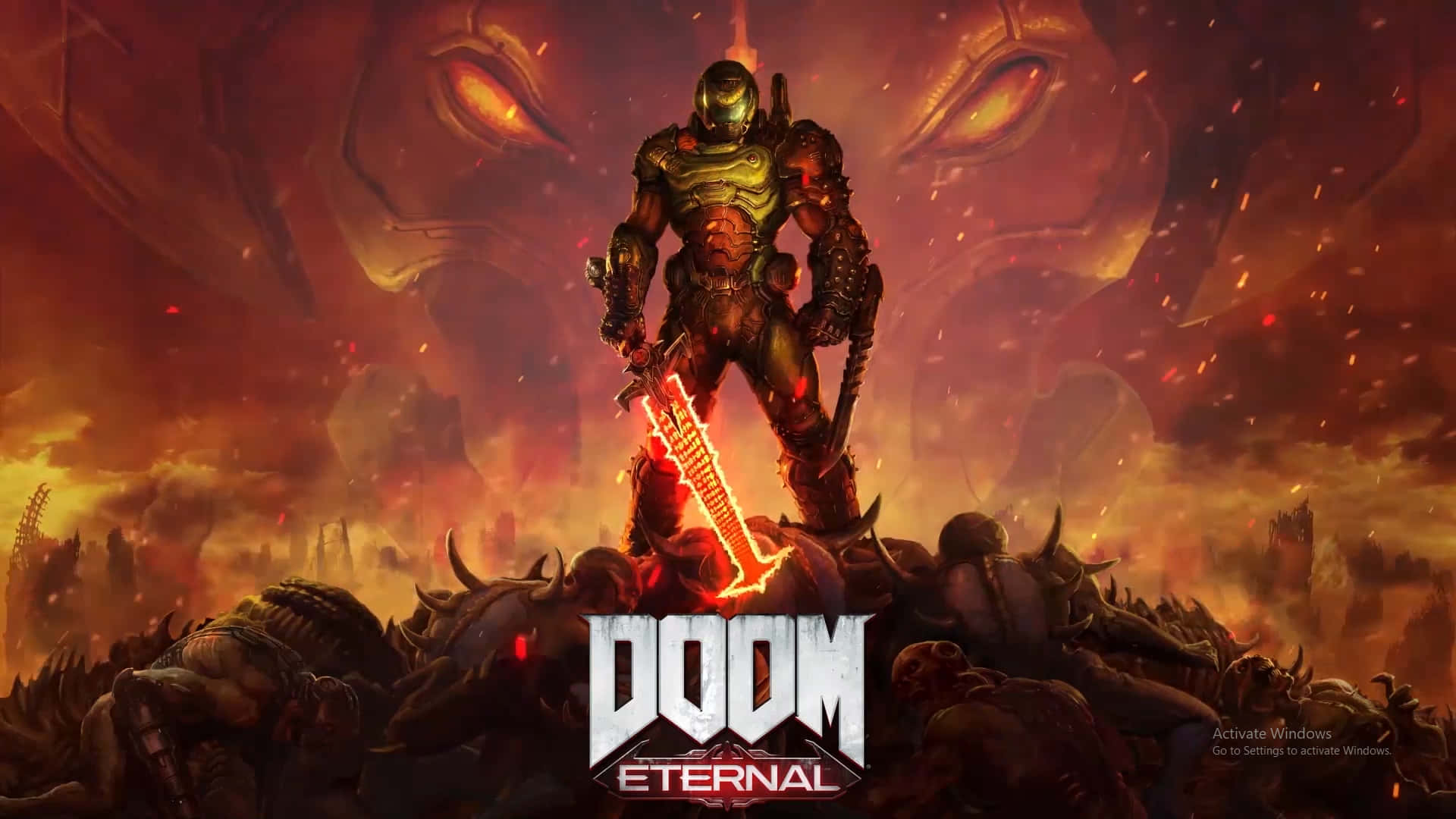 Take on the hordes of Hell in 'DOOM Eternal' Wallpaper