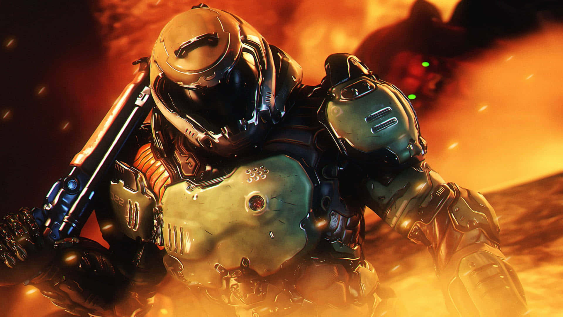 Slay demons and take down Hell's armies with DOOM ETERNAL Wallpaper