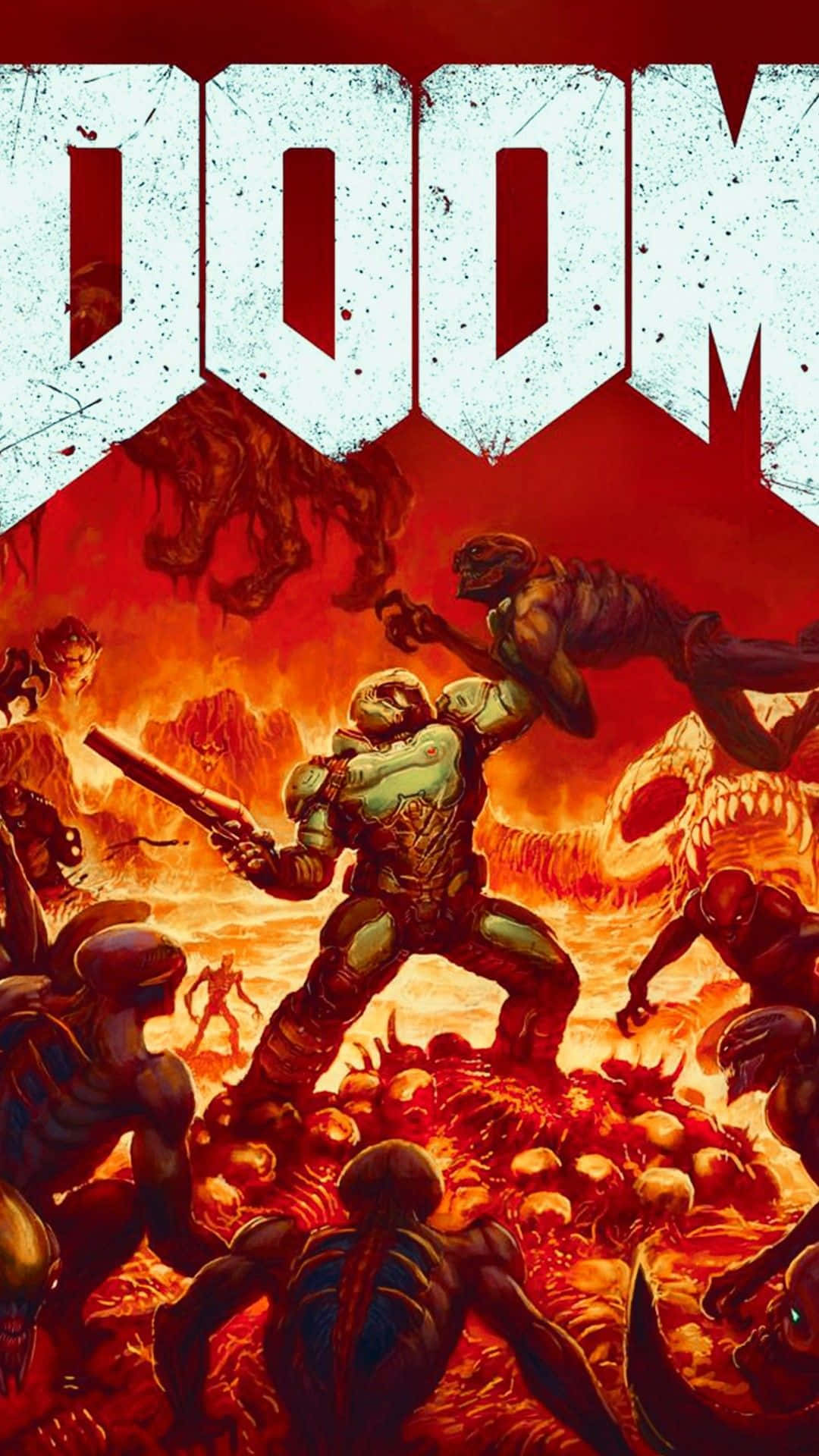 Kæmp mod evige dæmoner på din iphone med Doom Eternal. Wallpaper