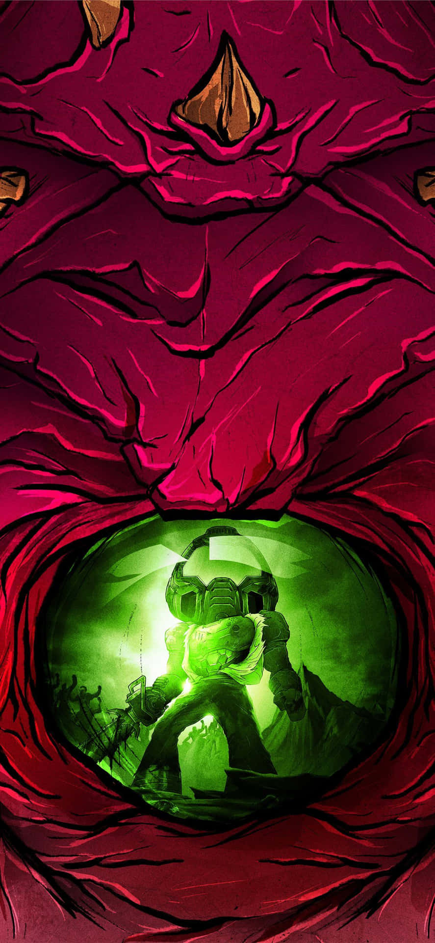 Unlock the power of the "Doom Eternal" experience from your iPhone Wallpaper