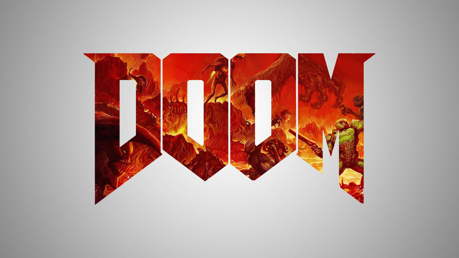 Doom Hd Stylised Lettering Wallpaper