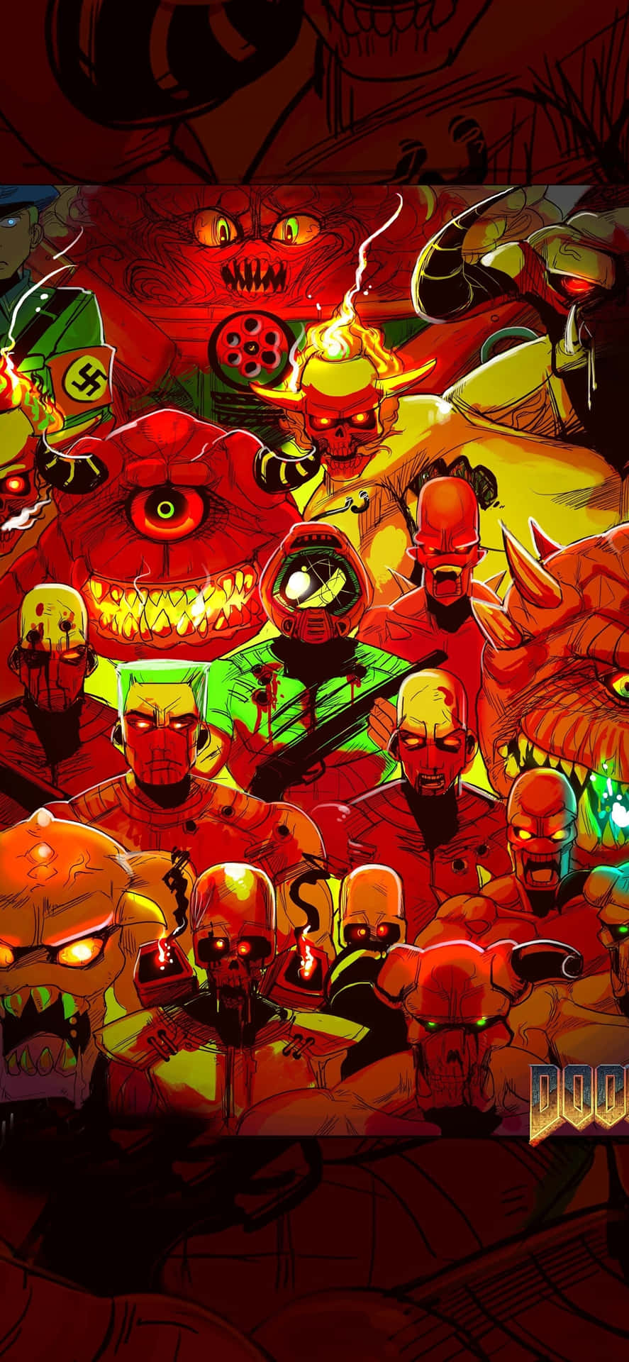 'Explore the Depths of DOOM Over Your iPhone and iPad' Wallpaper