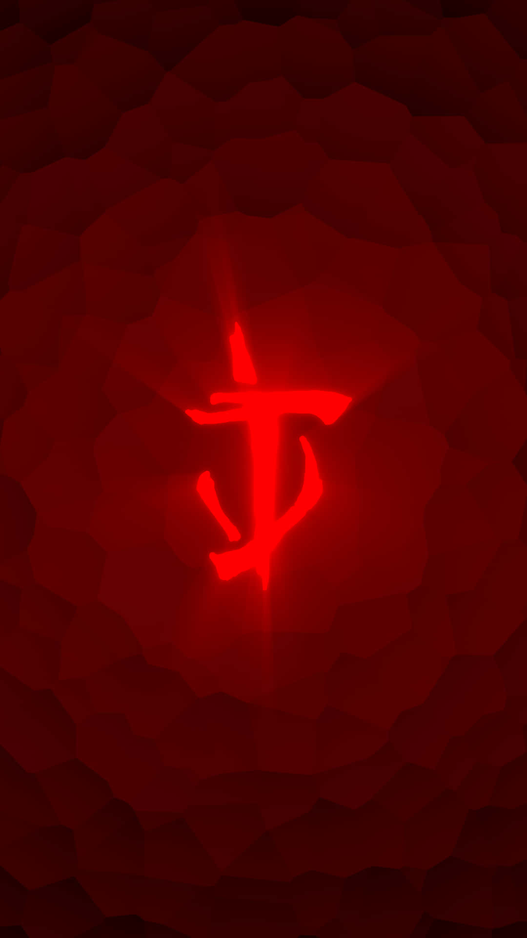 Einrotes T-logo Auf Einem Dunklen Hintergrund Wallpaper