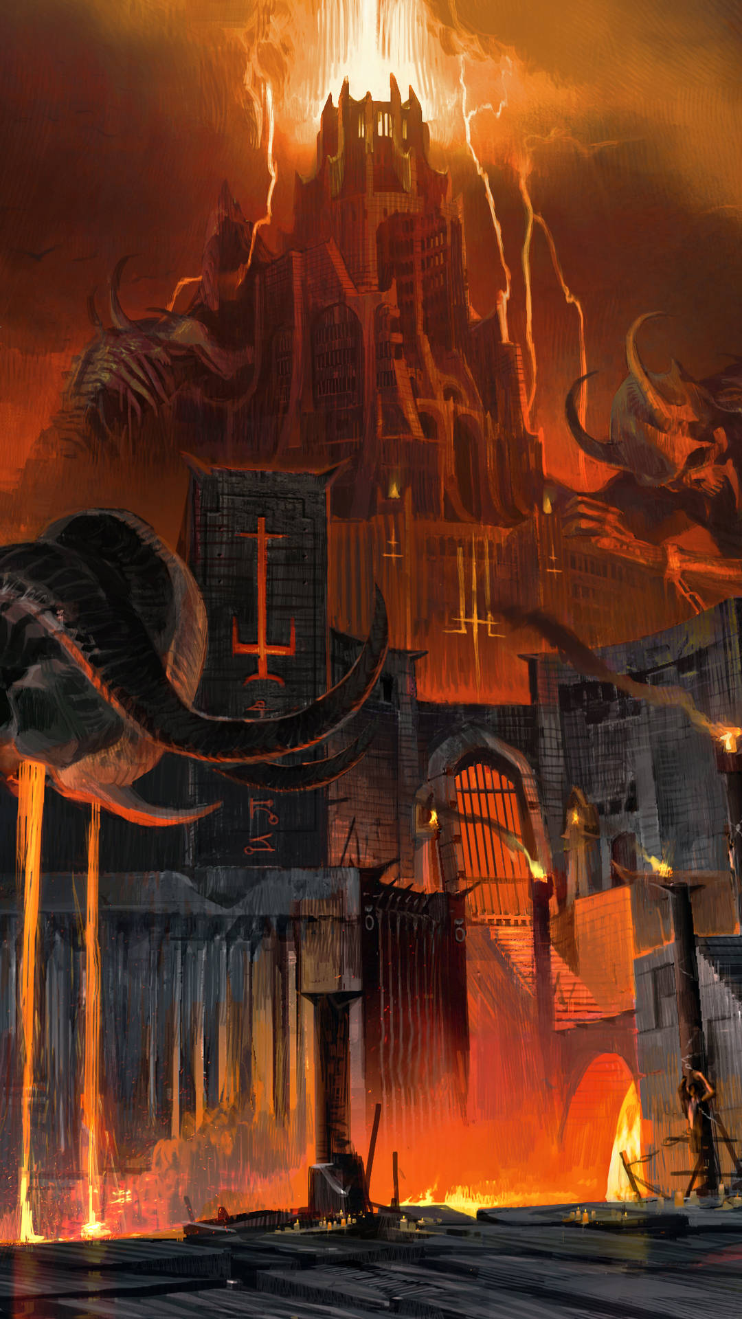 Oplev uafbrudt immersiv underholdning med Doom Phone. Wallpaper