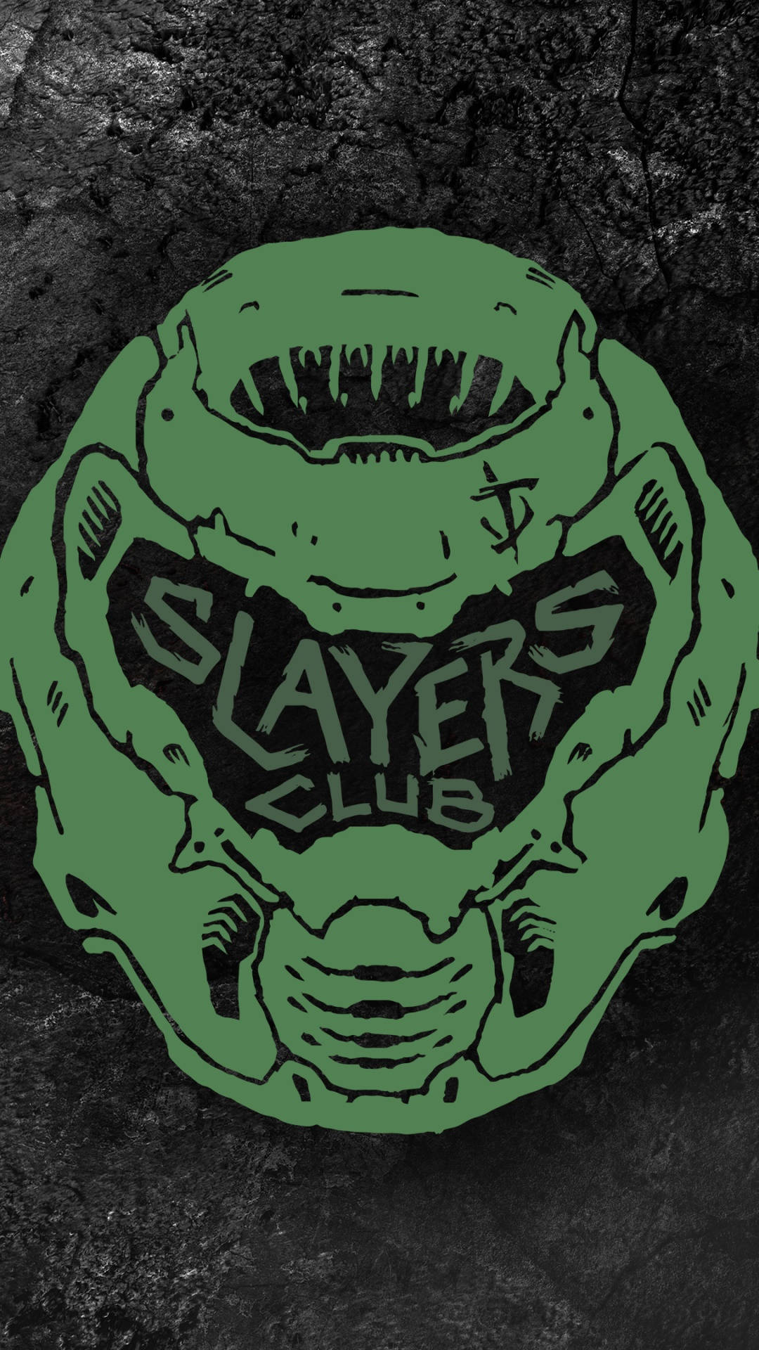Logo fra Slayers Club på en mørk baggrund Wallpaper