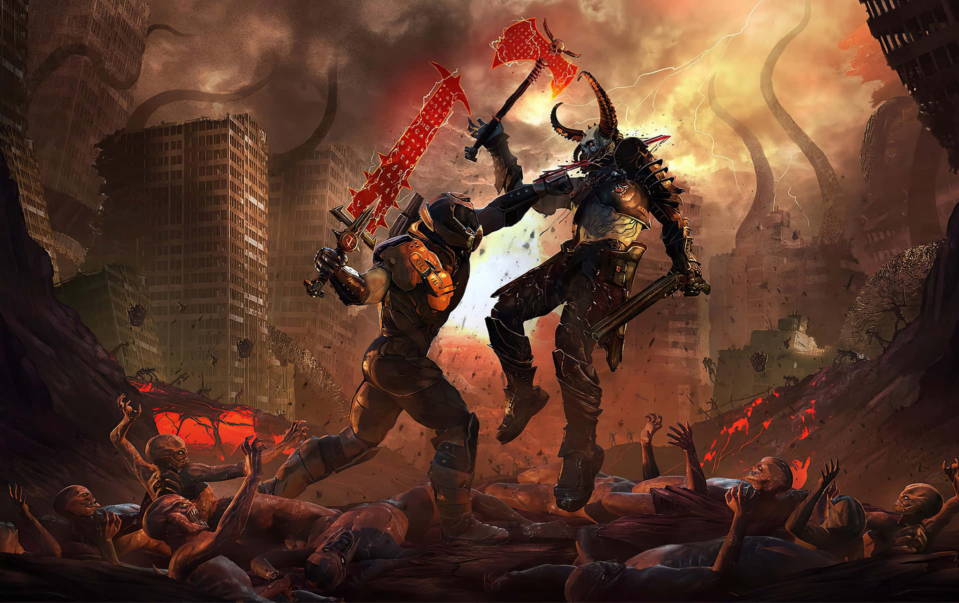 Doom Slayer 3759 X 2364 Wallpaper