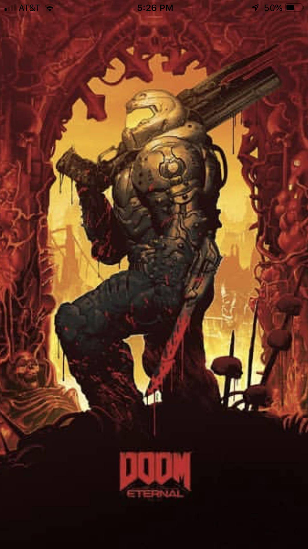 Slay your enemies with the Doom Slayer in Doom Eternal Wallpaper