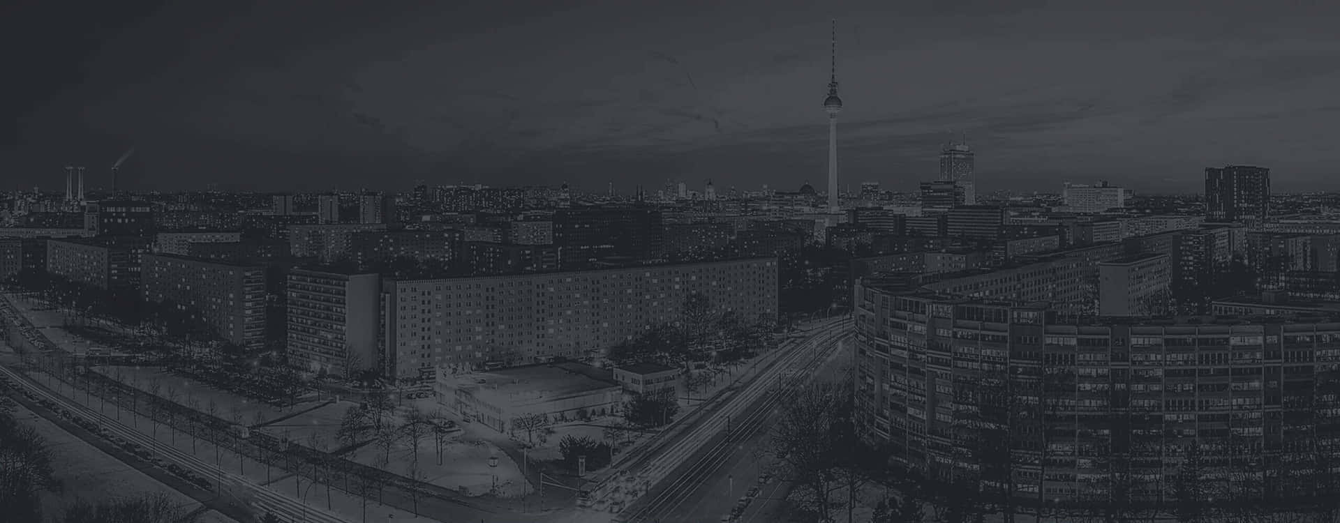 Berlin Skyline At Night With The Words Berlin Tv Tower Wallpaper