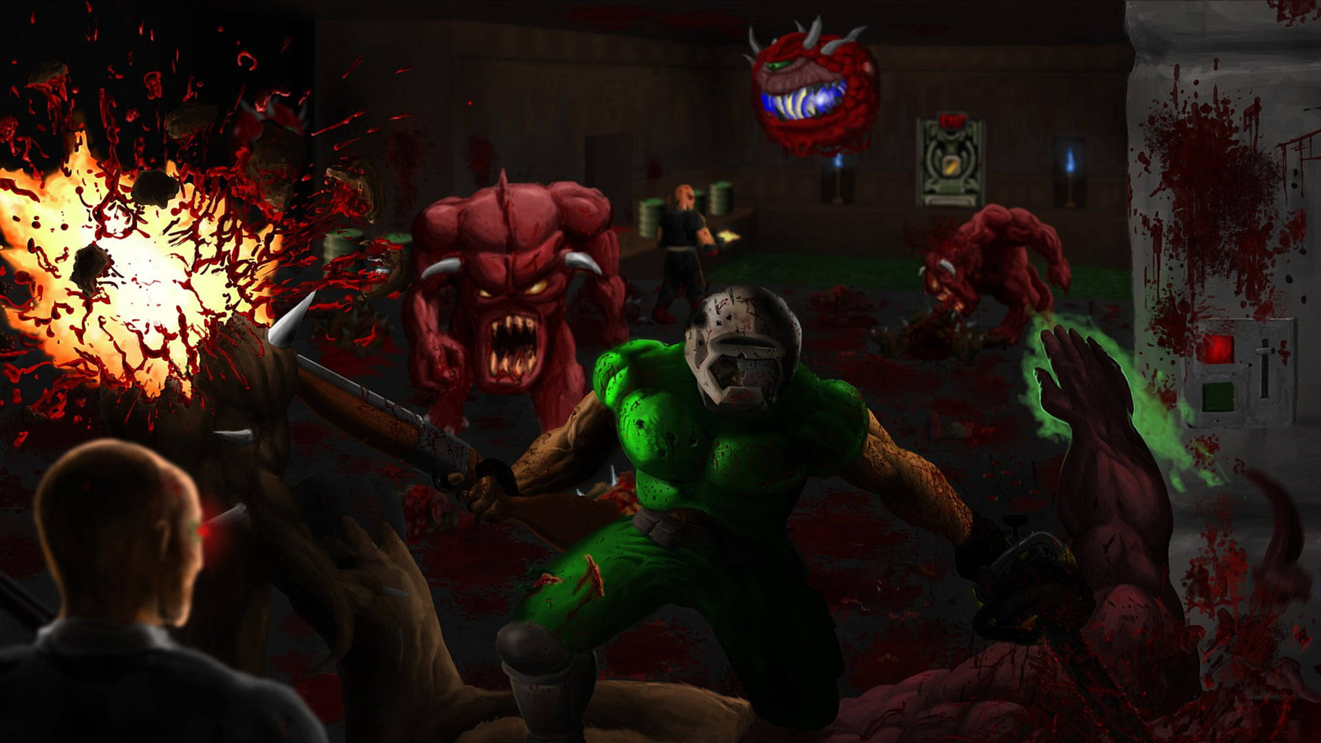 Doomguy Brutal Doom-spel Wallpaper