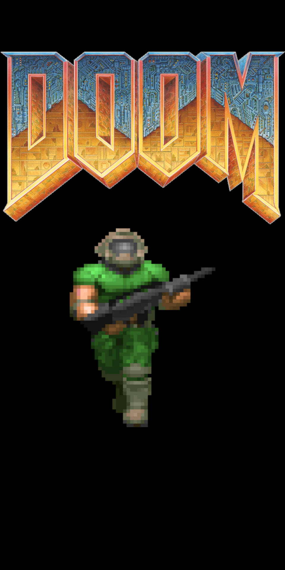 Retratode Doomguy En Doom 2. Fondo de pantalla