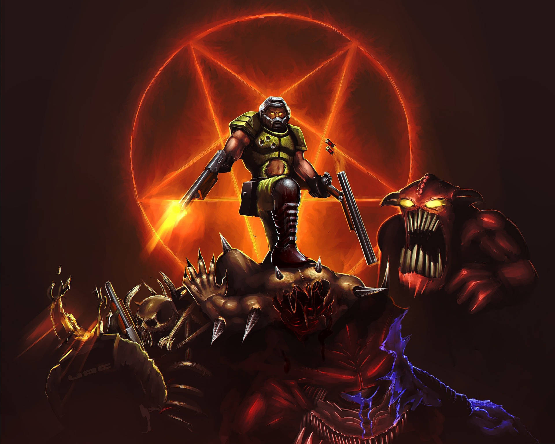 Doom Eternal Wallpaper 4K Doomguy Doom Slayer Games 933