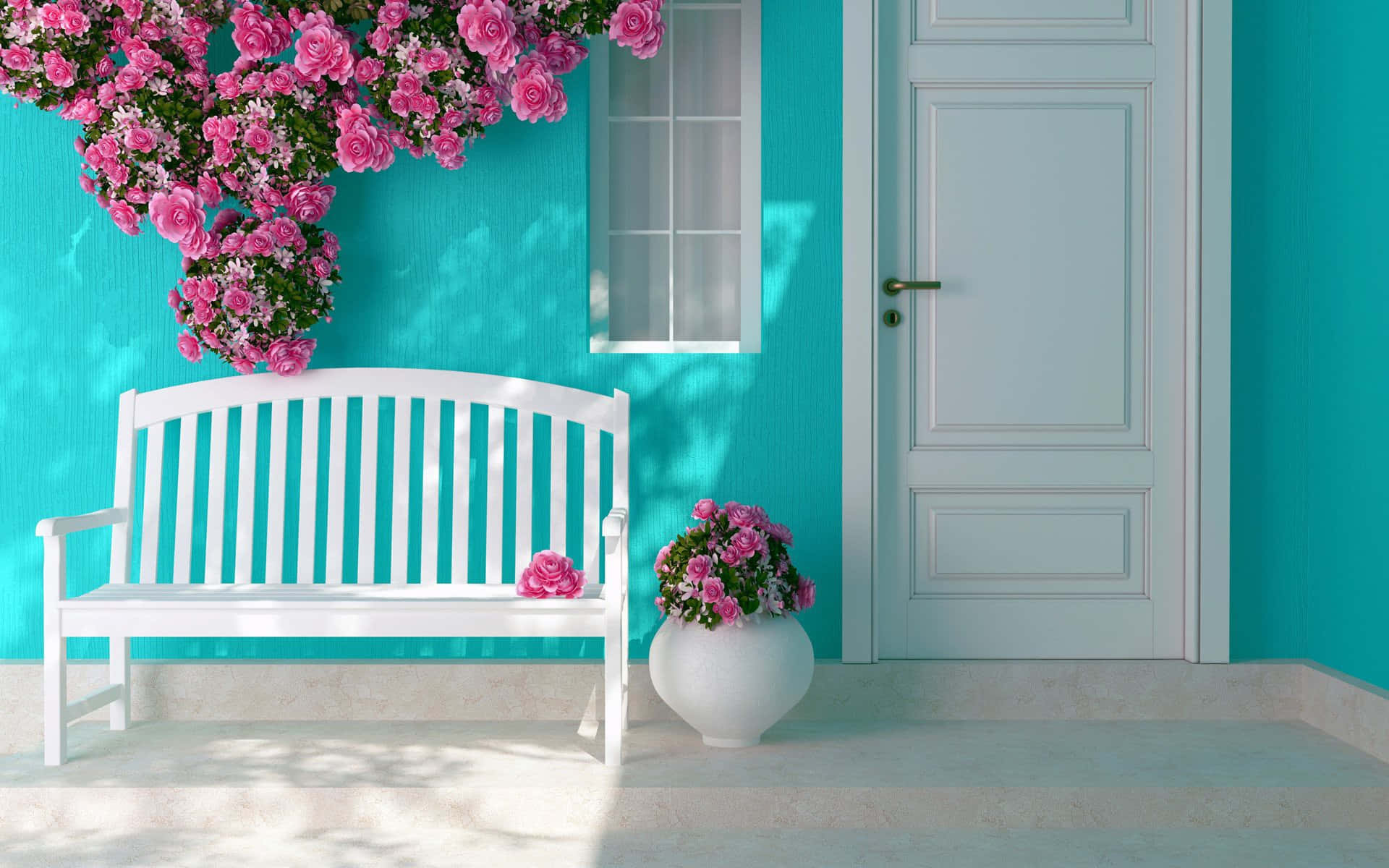 A Welcoming White-Painted Door