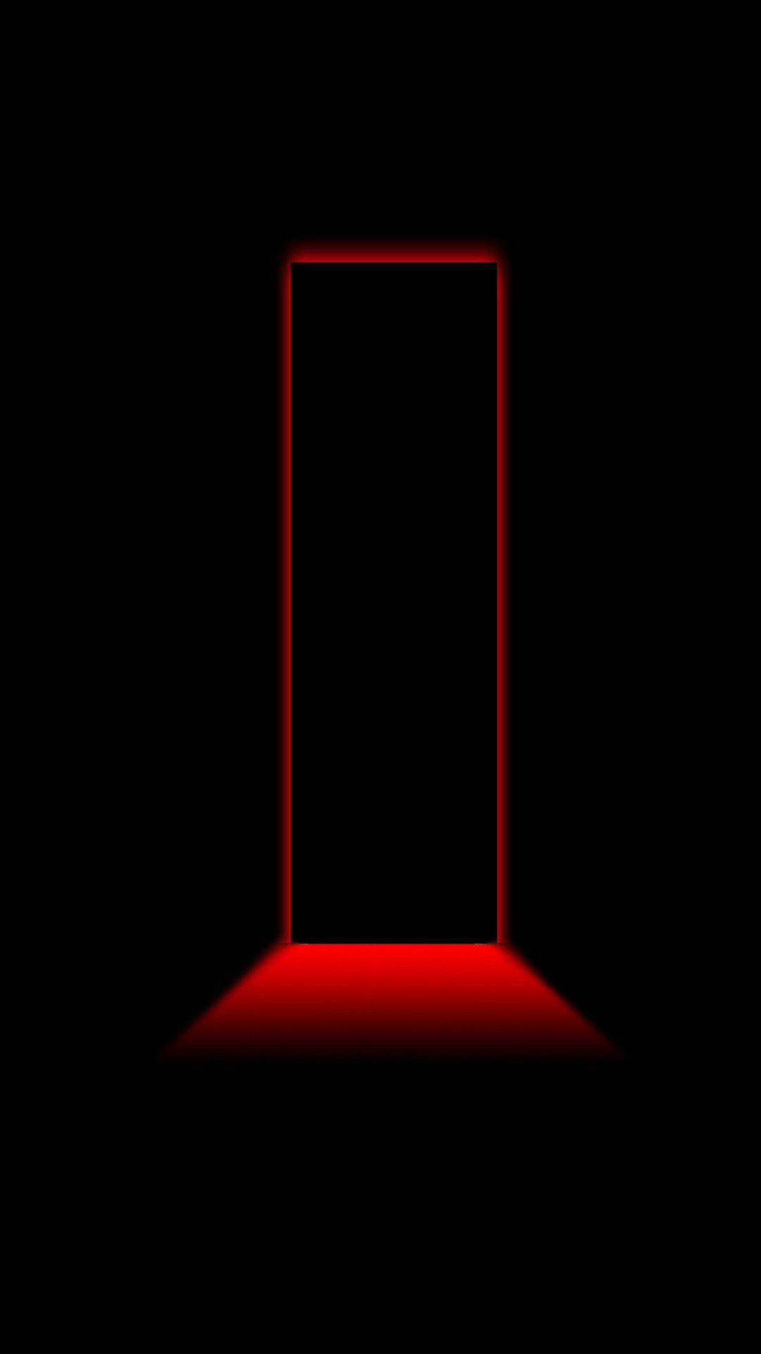 Door-shaped Light Neon Red Iphone Wallpaper