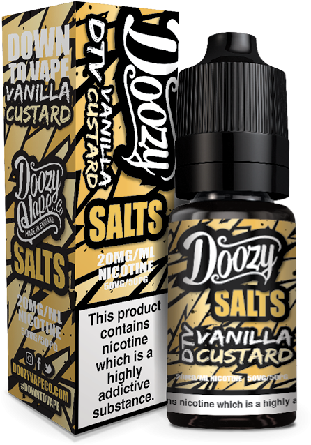 Doozy Vape Vanilla Custard Nicotine Salts PNG