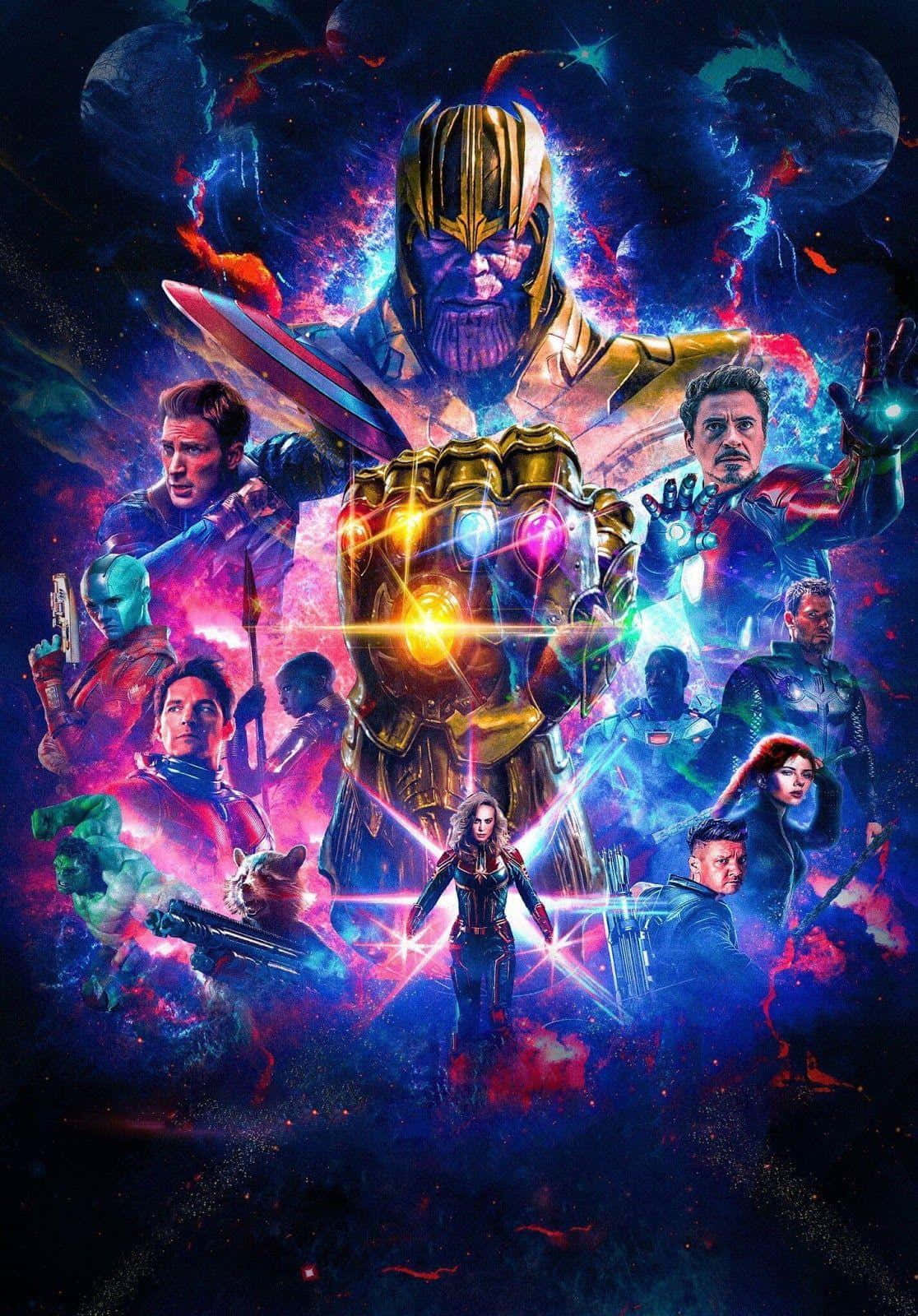 Lilaoch Blå Häftiga Avengers Infinity War. Wallpaper