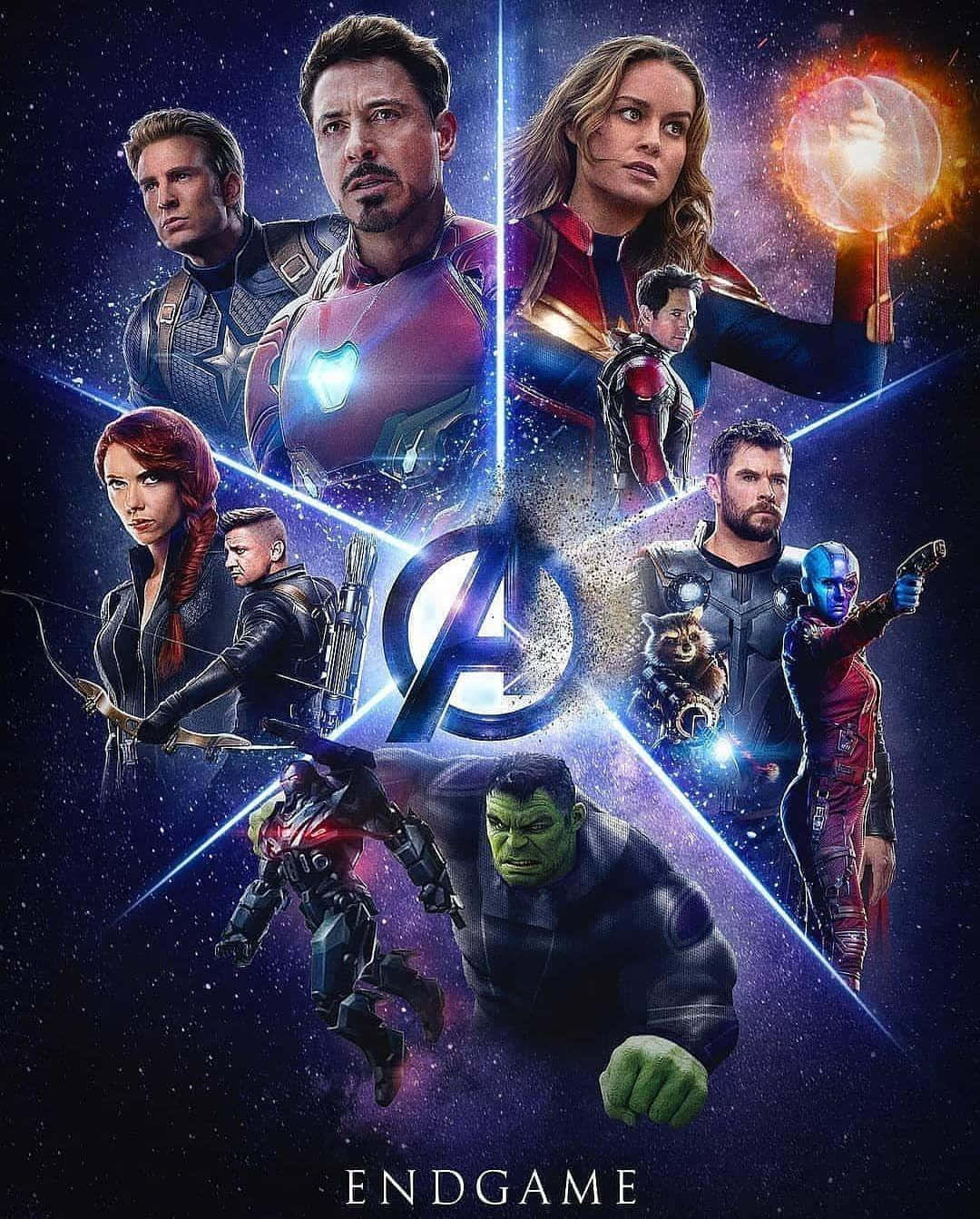 Sort og lilla galakse dop Avengers Endgame plakat Wallpaper