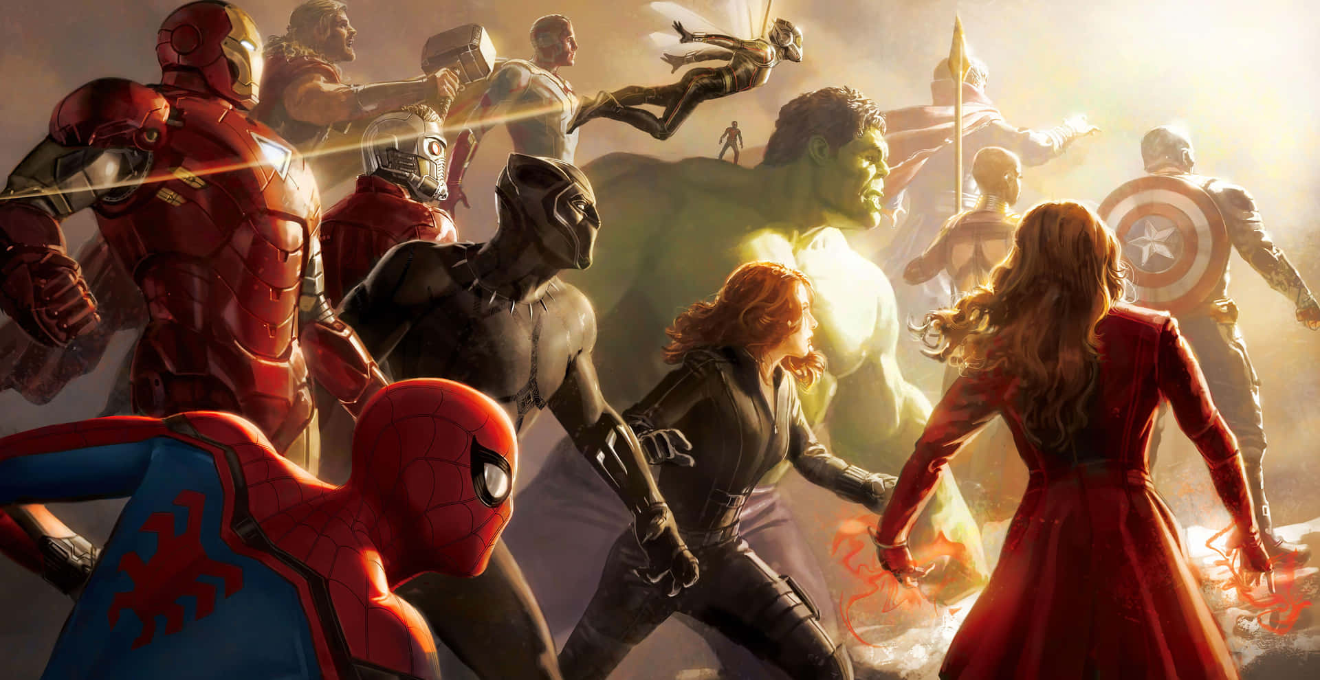 Fantasticoartwork Di Avengers Endgame Durante Le Ore D'oro Sfondo
