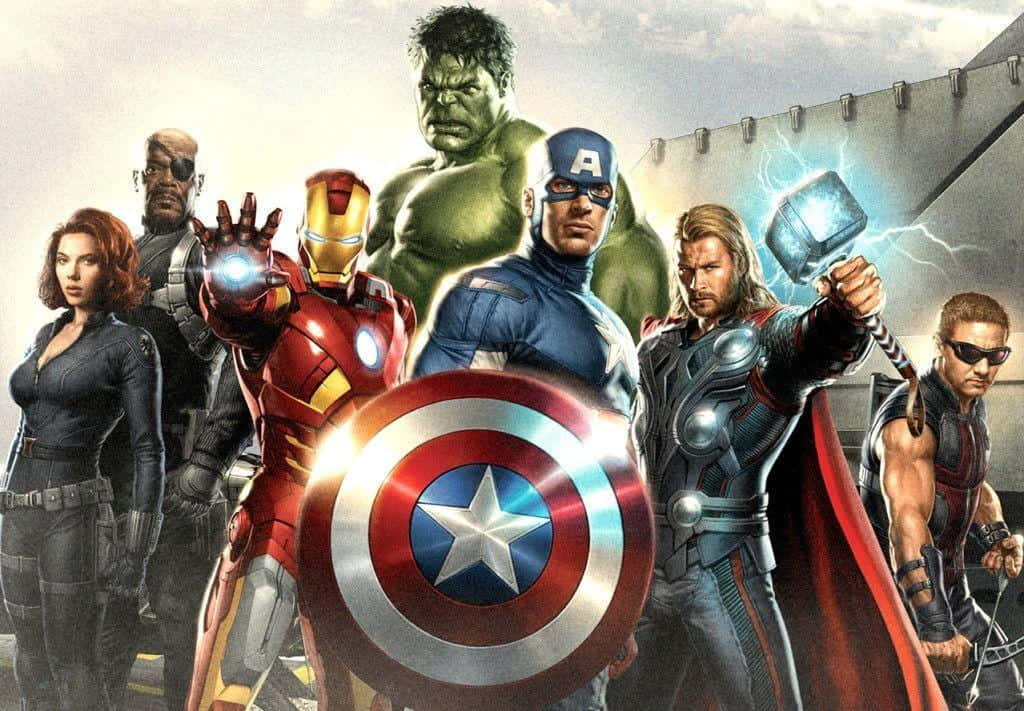 Marvel Häftiga Avengers Ursprungliga Medlemmar. Wallpaper