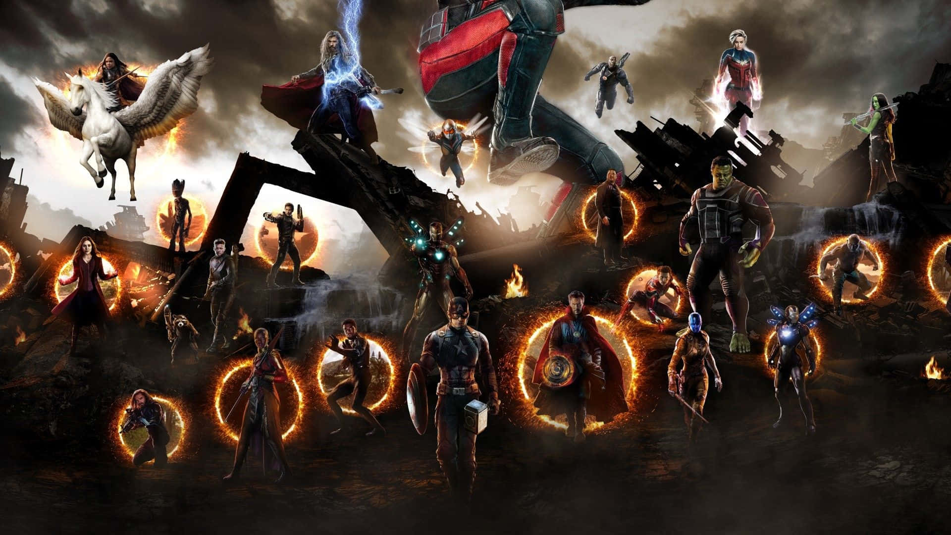 Dope Avengers Endgame Inter-dimensional Portal Tapet. Wallpaper