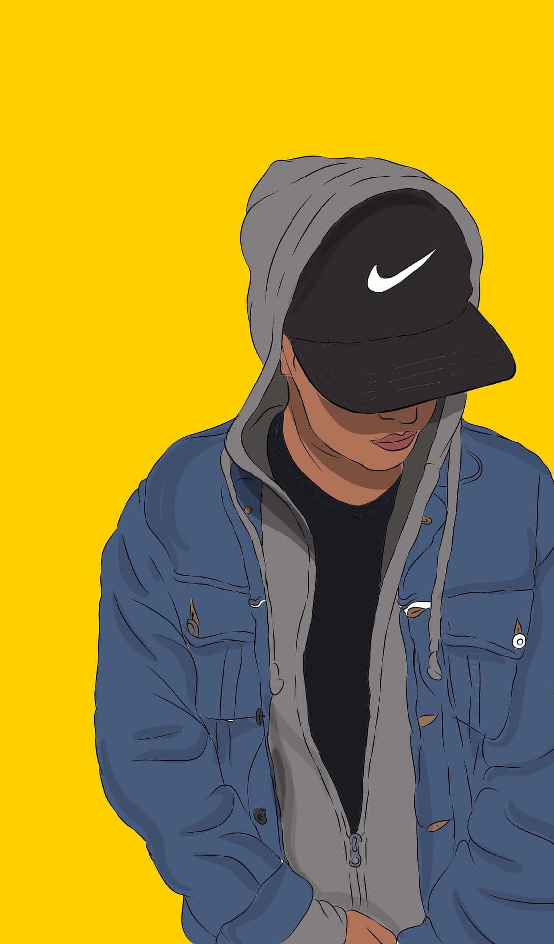 Dope Boy In Nike Cap Wallpaper