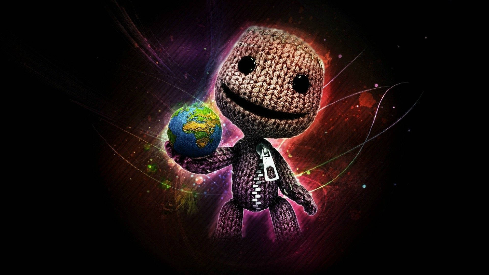 A Small Character Holding A Globe Wallpaper
