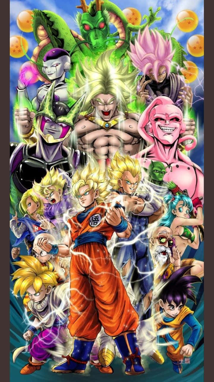 Goku og hans Super Saiyan transformation kraft. Wallpaper
