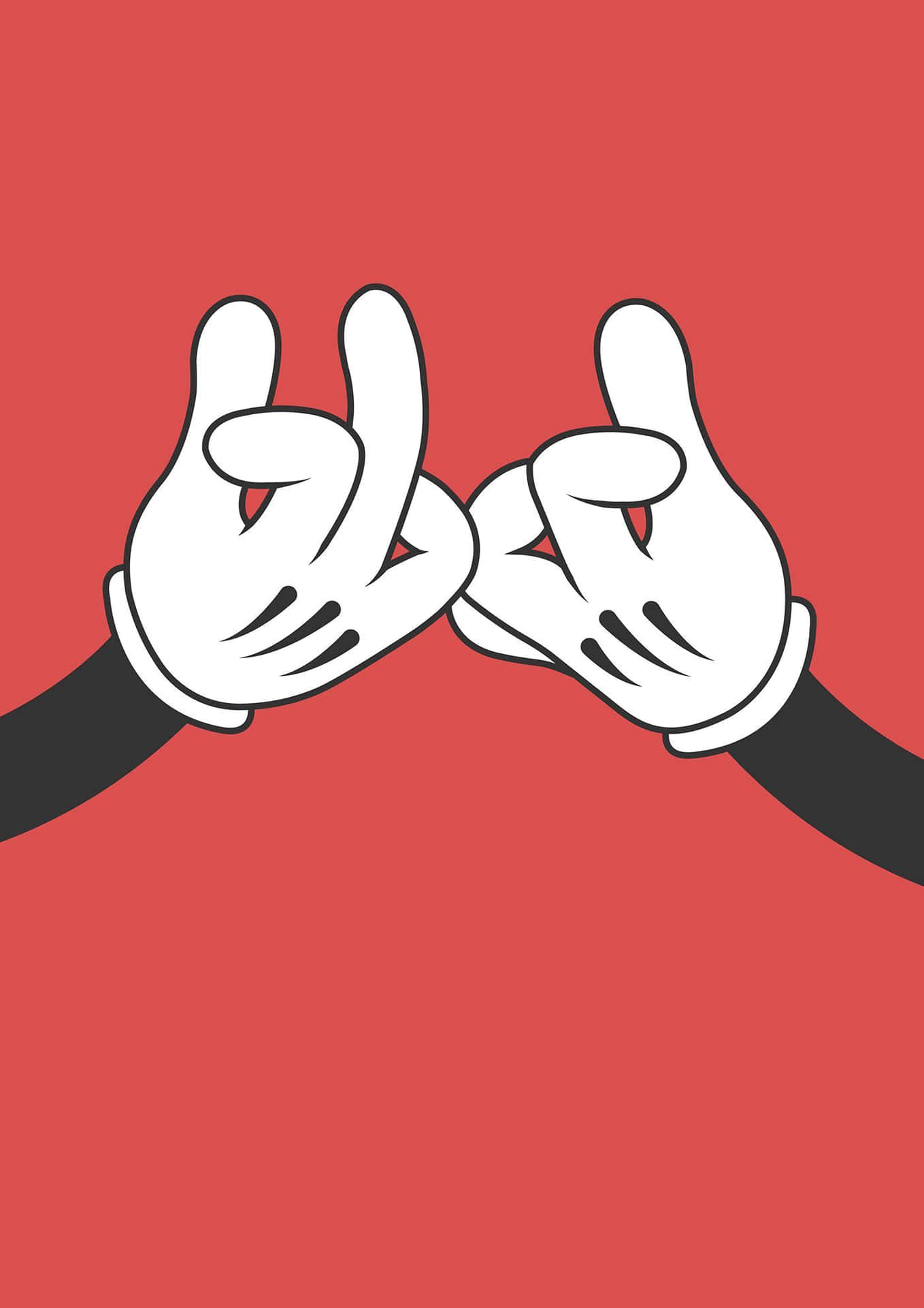 Two Mickey Mouse Hands Making A Gesture Wallpaper