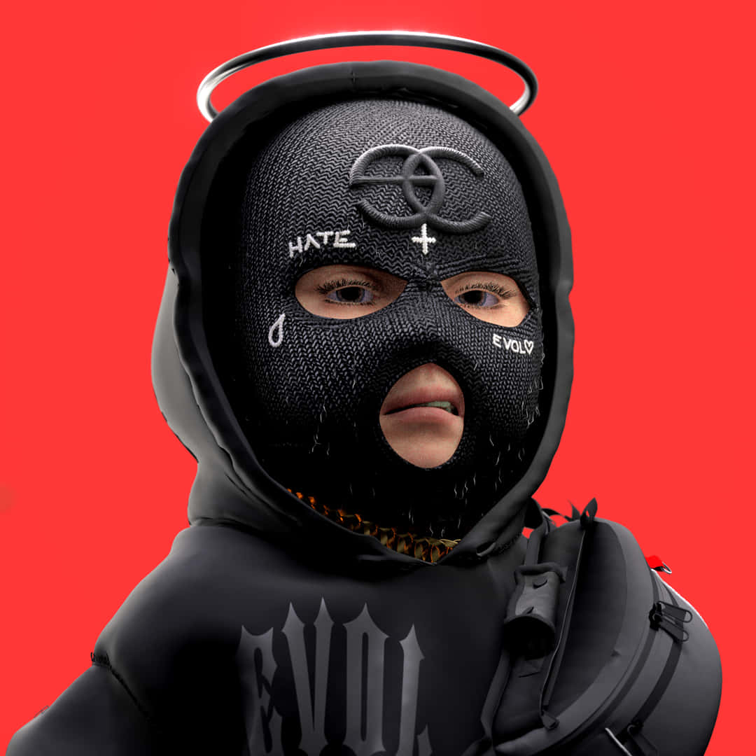 Dope Gangster Pfp In Full-black Outfit Wallpaper