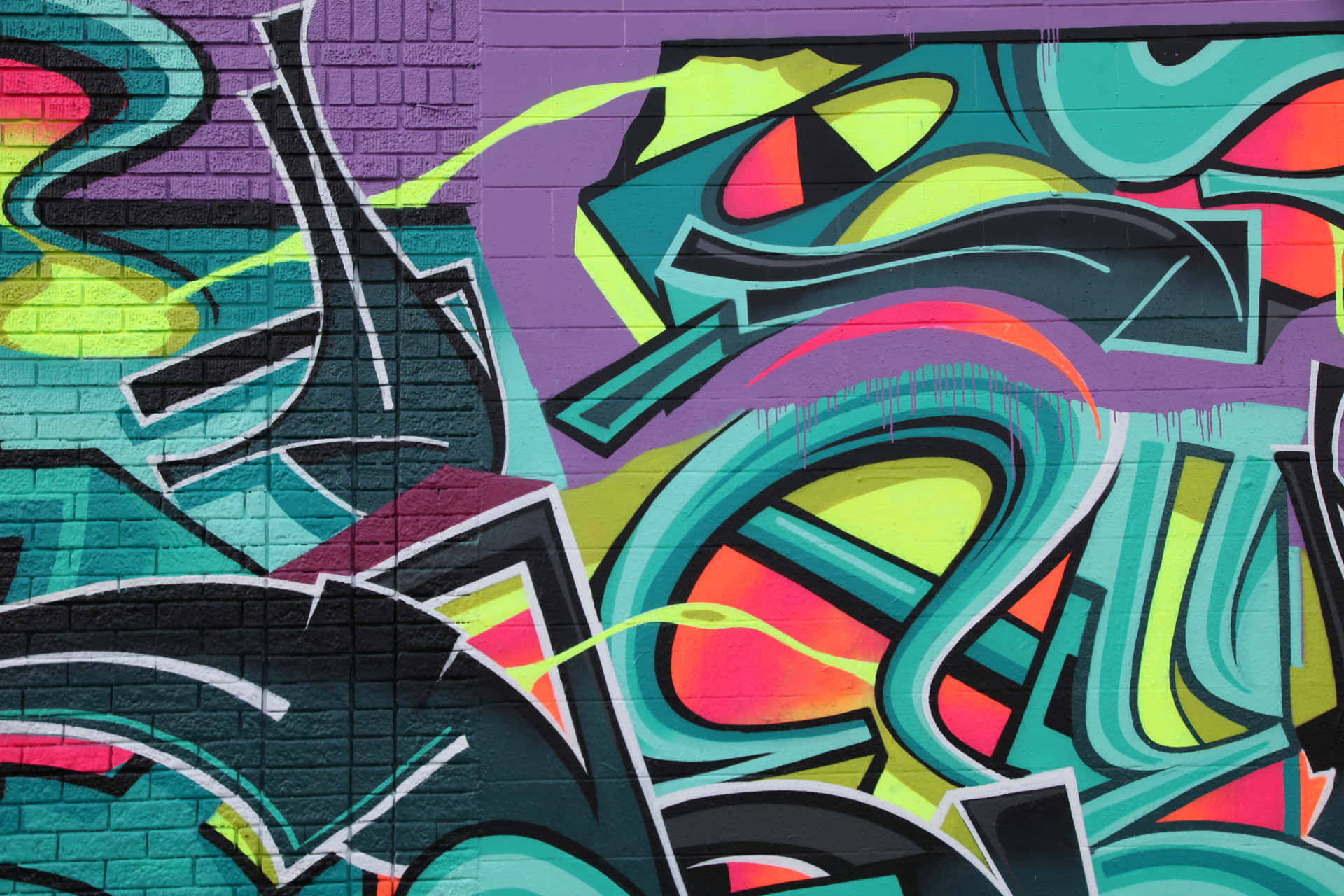 Verspieltund Kreativ: Coole Graffiti Wallpaper
