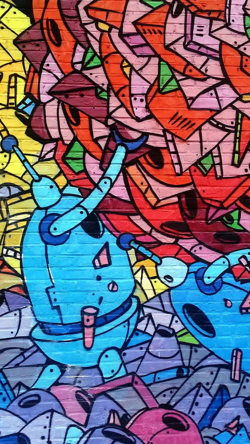 Explosivefarben Des Coolen Graffitis Wallpaper