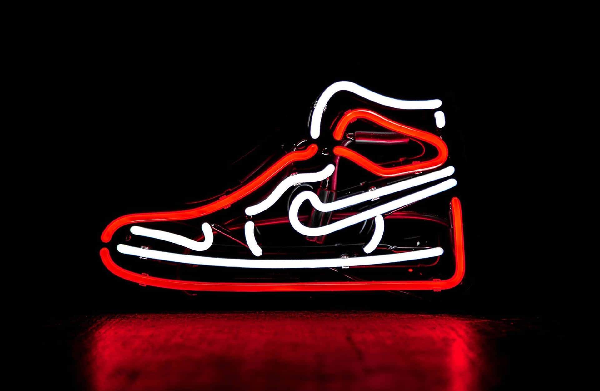 Nikeair Jordan 1 Neon-schild Wallpaper