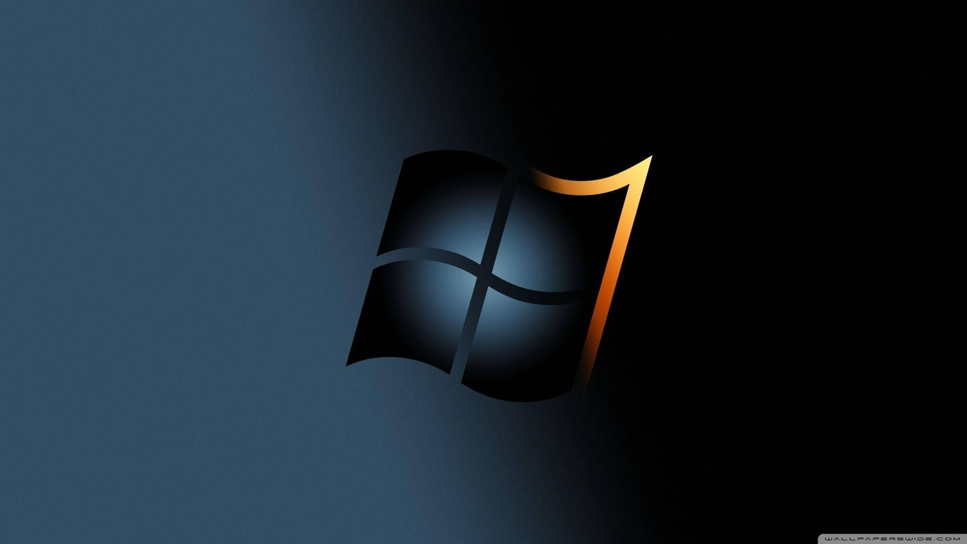 Papelde Parede Do Computador Ou Do Celular Com O Logotipo Preto Do Windows E Incrível. Papel de Parede