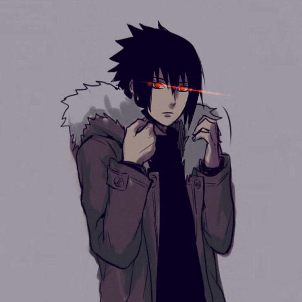 A Man With Black Hair And Red Eyes Wallpaper