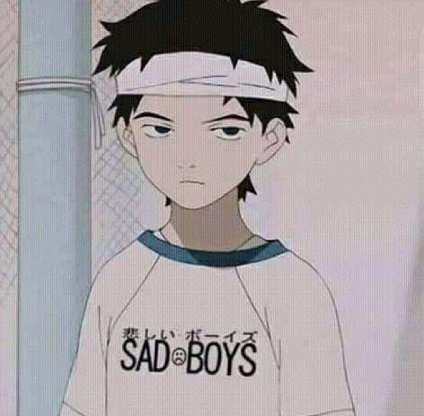 Ummenino Vestindo Uma Camiseta De Sad Boys Triste