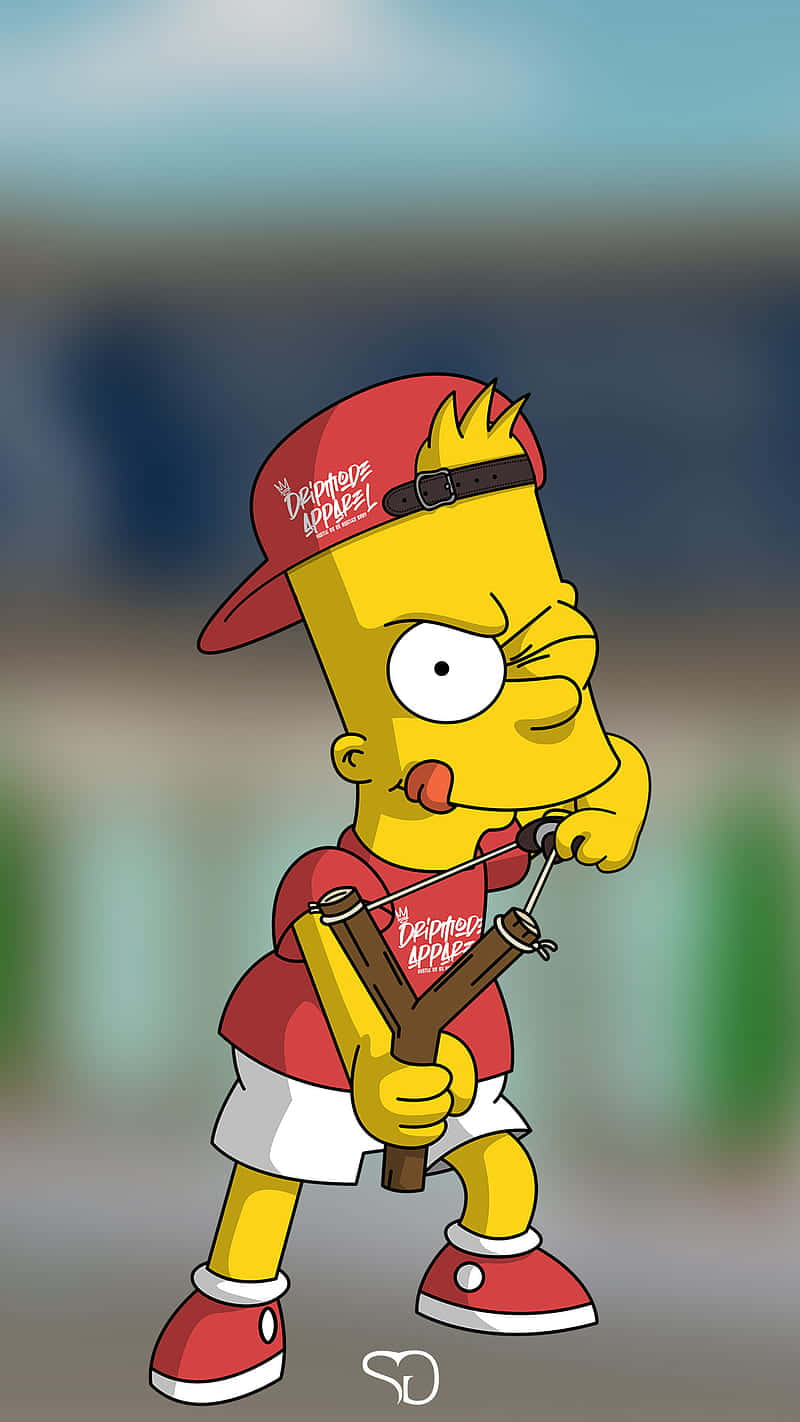 Utepå Stan Med Simpsons. Wallpaper