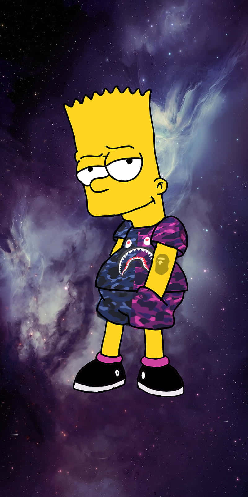 Homer Simpson stays fresh in the 'Dope Simpsons' world. Wallpaper