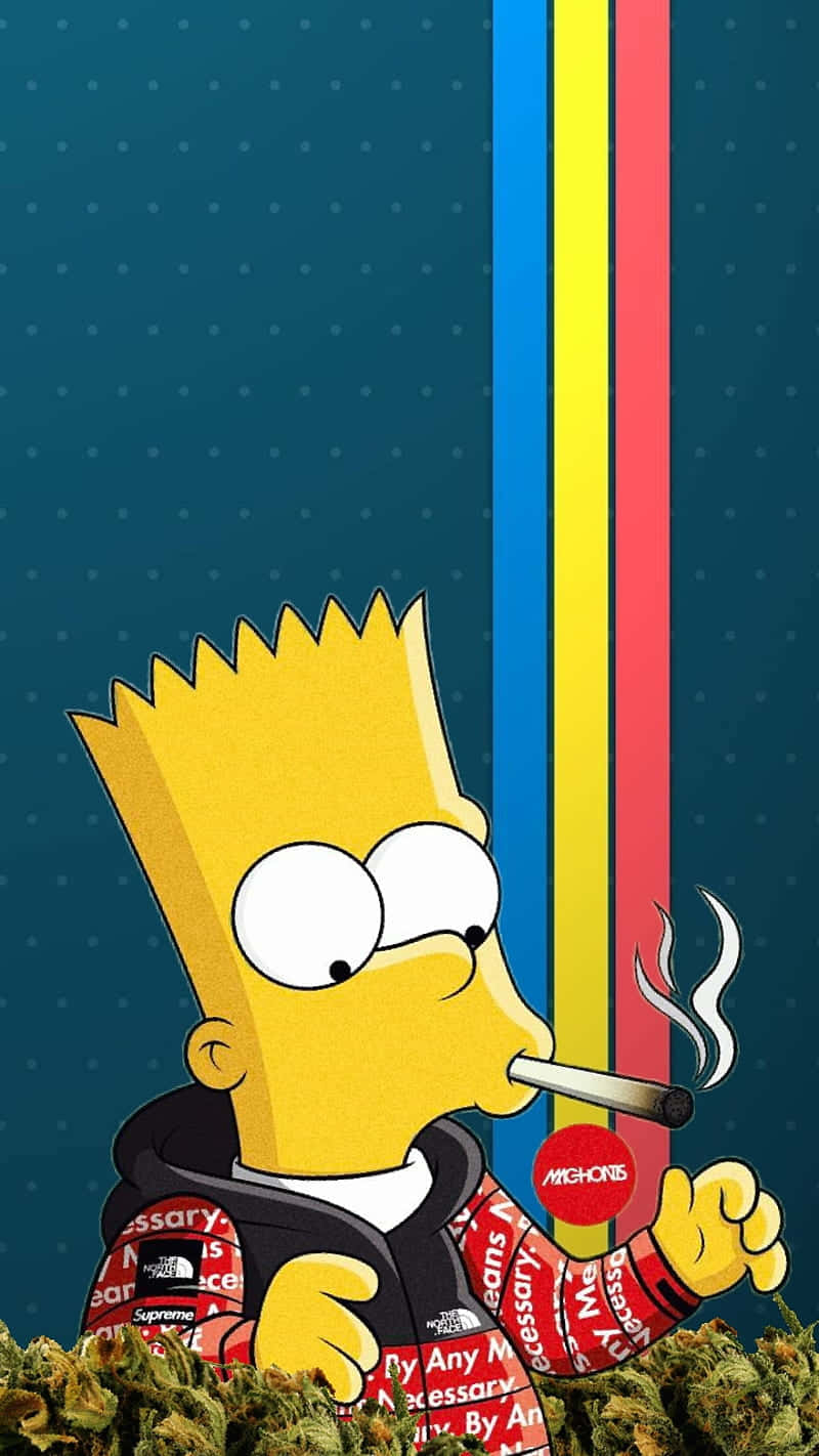 Homer Simpson Doing Something Dope Wallpaper