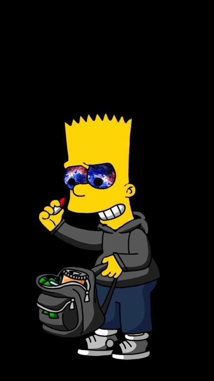Bart Simpson udtrykker sine dope Moves. Wallpaper