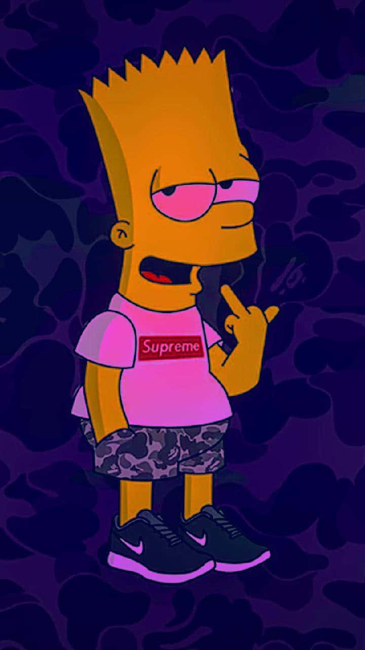 Levlivet Med The Simpsons (context: En Dator- Eller Mobilbakgrund Med The Simpsons-tema) Wallpaper