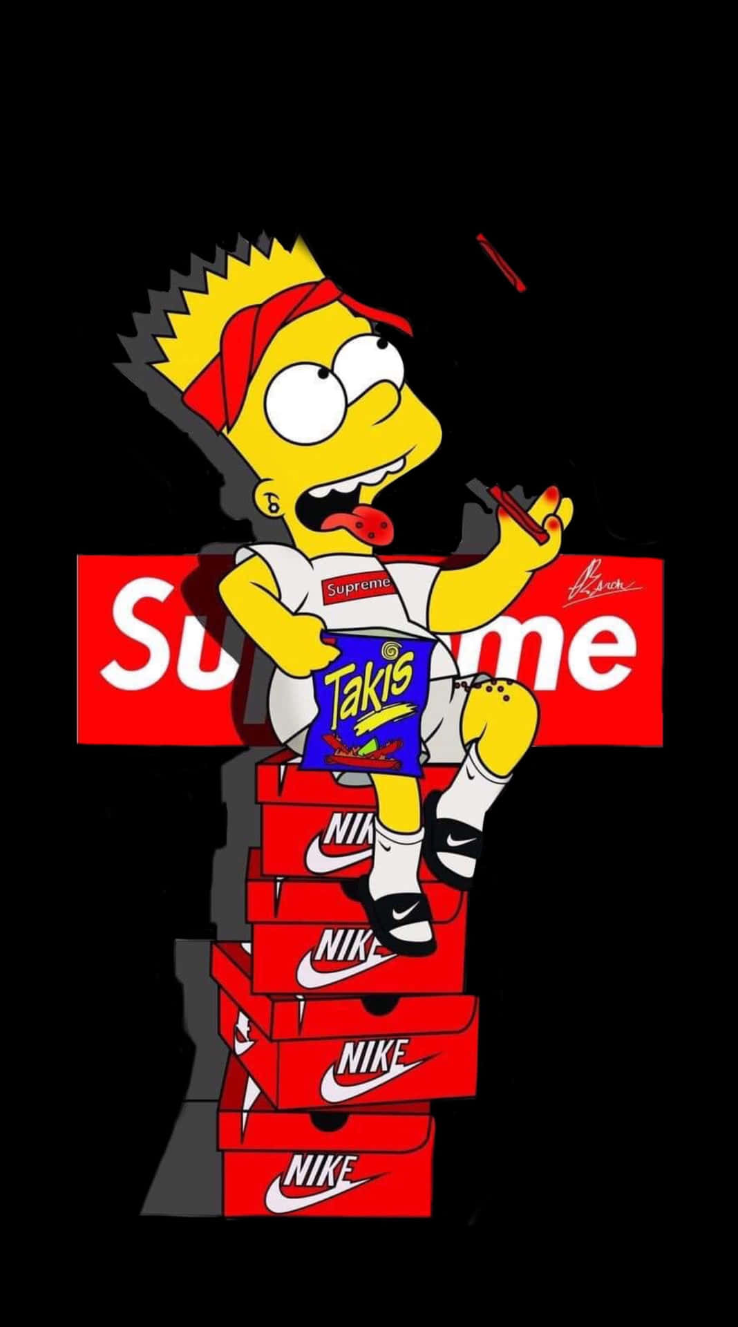 Bart Simpson lever sit bedste liv i denne DOPE Simpsons tapet! Wallpaper